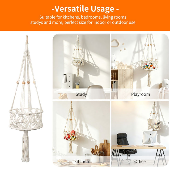 Hanging Plant Macrame Basket Bowlift