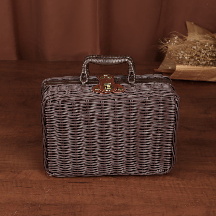 Vintage-Inspired Woven Storage Case Bowlift