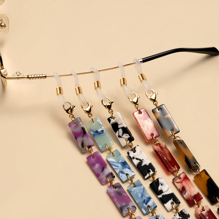 Chunky Abstract Pattern Eyewear Chain Bowlift