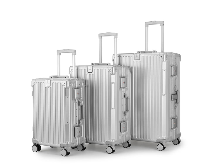 Unisex Aluminum Hard Shell Travel Luggage Set Bowlift