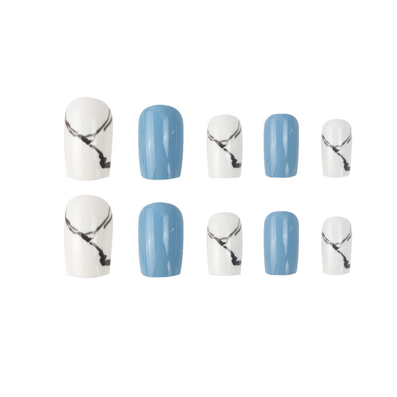Marble-Inspired Press-On Nail Set Bowlift