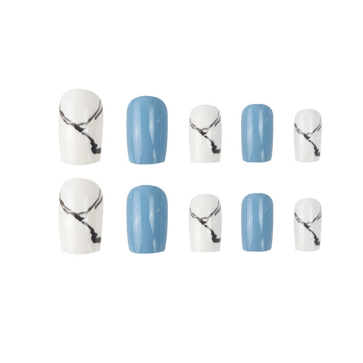 Marble-Inspired Press-On Nail Set Bowlift
