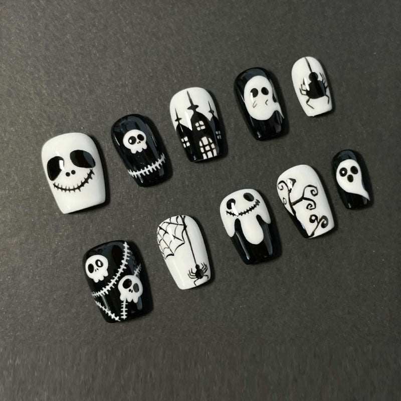 Playful Cat-Themed Press-On Nail Art Bowlift
