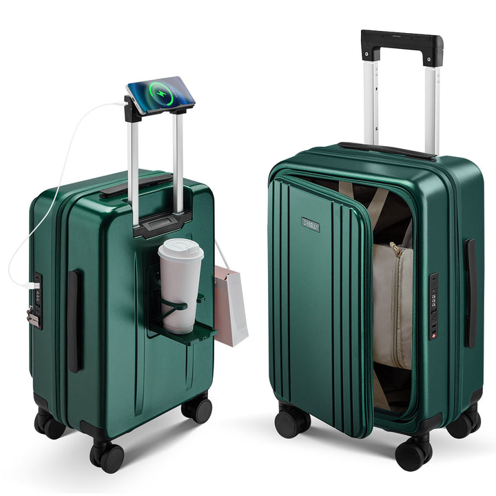 Unisex Smart Hard Shell Trolley Suitcase Bowlift