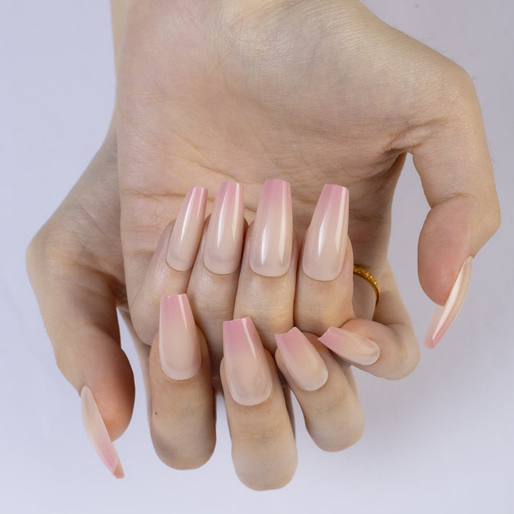 Artificial Nails in Modern French Style Bowlift