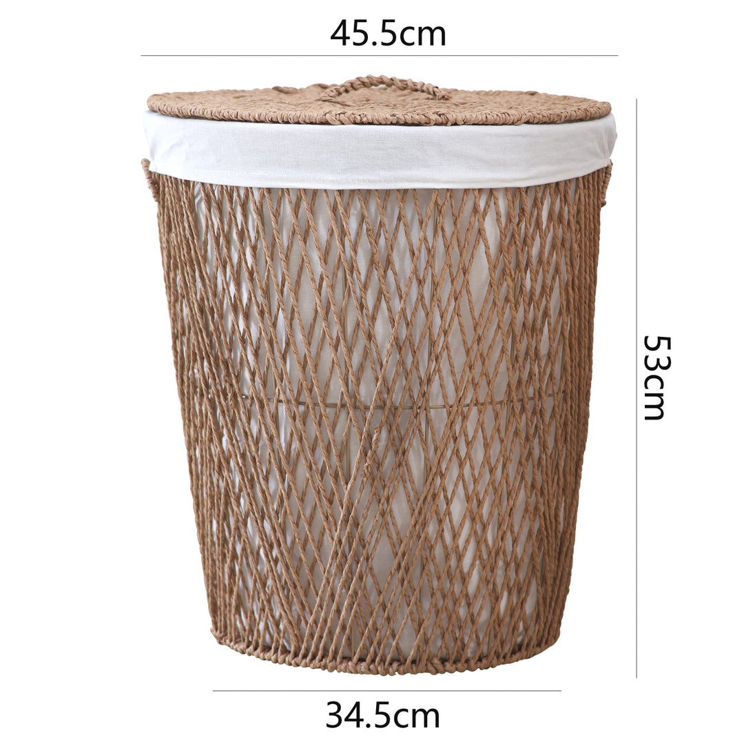 Decorative laundry basket with lid Bowlift