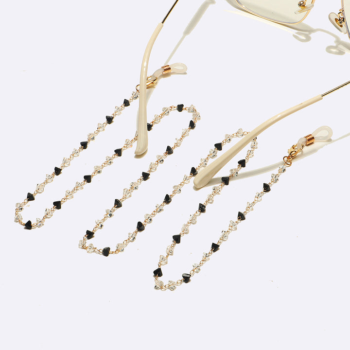 Fashionable Heart-Shaped Beaded Eyewear Chain Bowlift