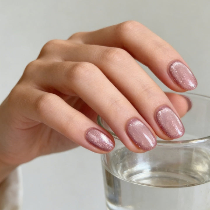 Sparkling Glitter Press-On Nails Bowlift
