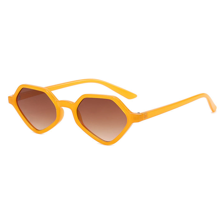 Women's Geometric Design Sunglasses with Mirrored Lenses Bowlift