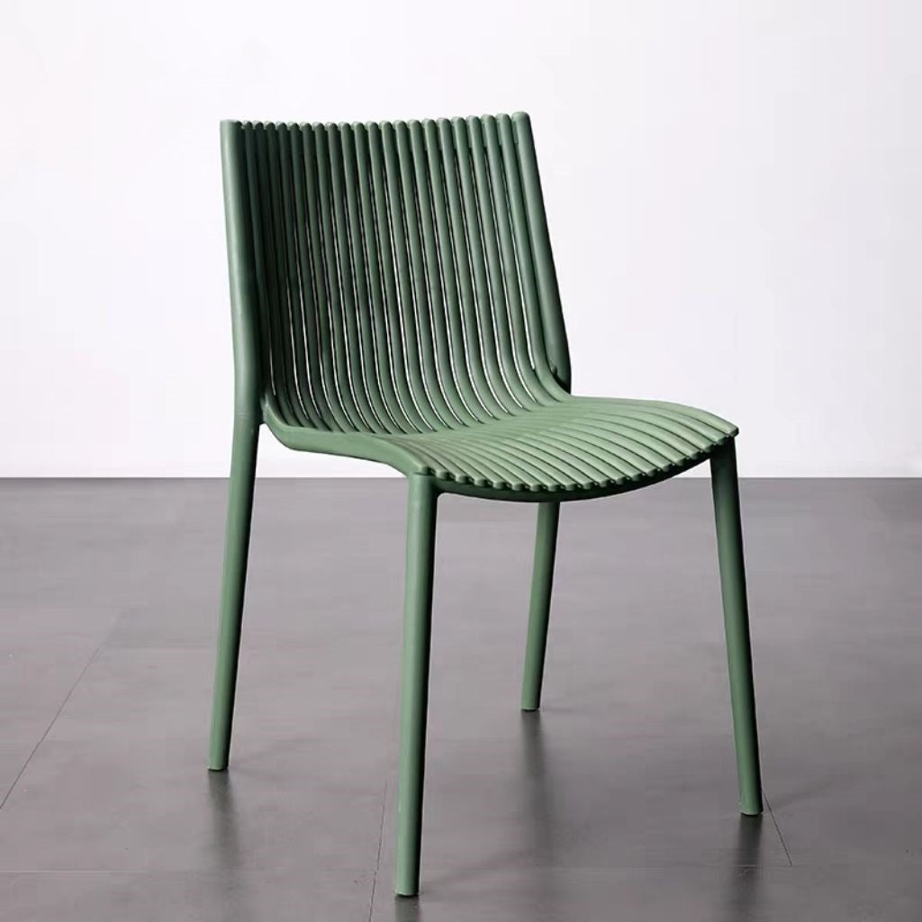 Contemporary Slatted Dining Chair Bowlift