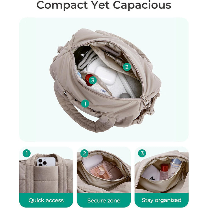 Fashionable Wearable Handbag with Flexible Carrying System Bowlift