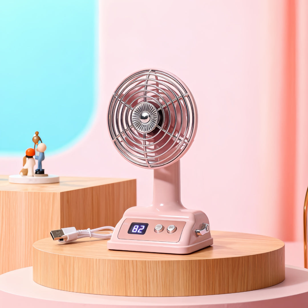 Women Portable Table Fan with Digital Control Bowlift