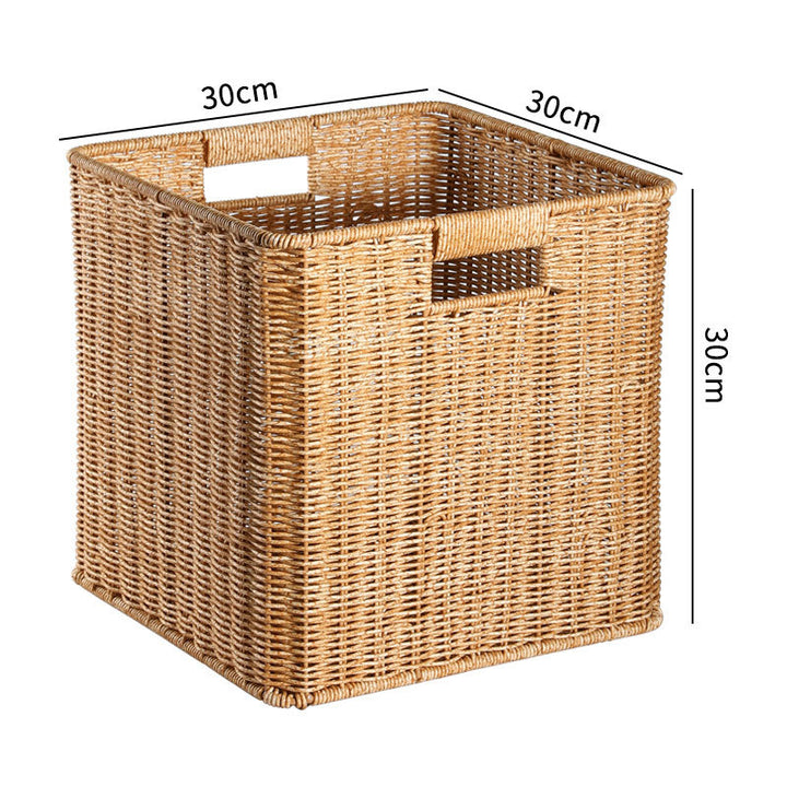 Handcrafted Rectangular Wicker Storage Bin Bowlift