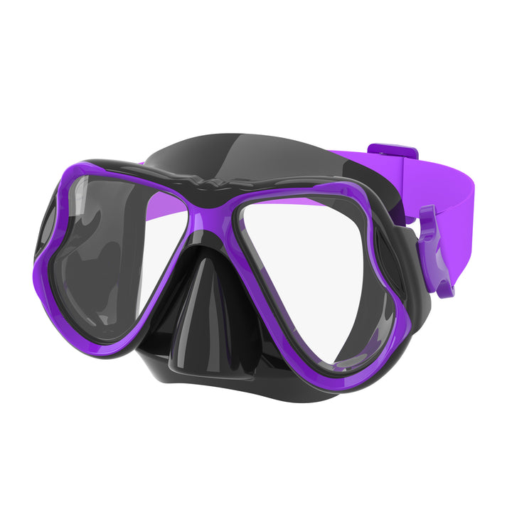 High-quality diving mask with flexible silicone rim and wide field of view Bowlift