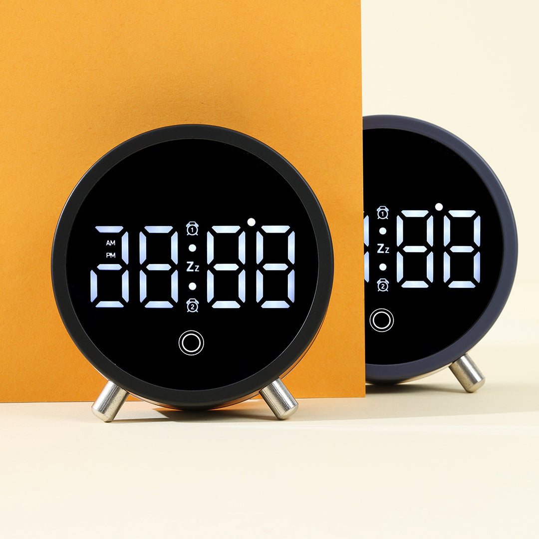 Digital LED Alarm Clock with Touch Snooze and Adjustable Stand Bowlift