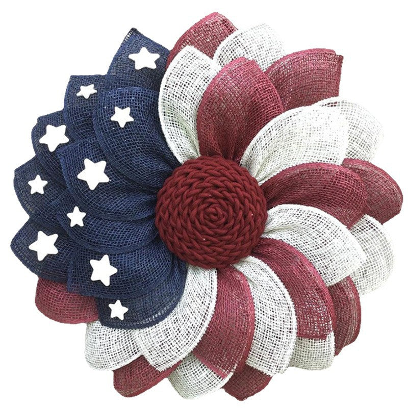 Independence Day patriotic front door wreath with Eagle Statue of Liberty and Liberty Bell accents Bowlift