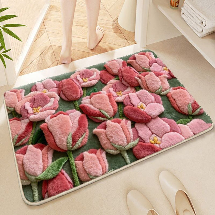 Decorative Floral Bath Mat