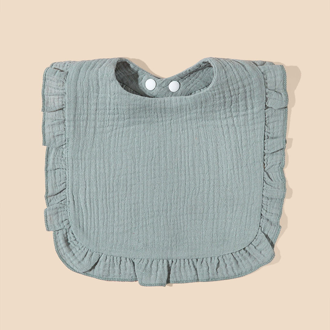 Soft Ruffled Muslin Baby Bib Bowlift