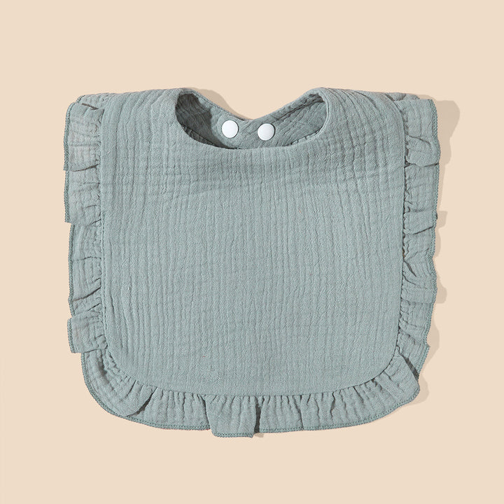 Soft Ruffled Muslin Baby Bib Bowlift