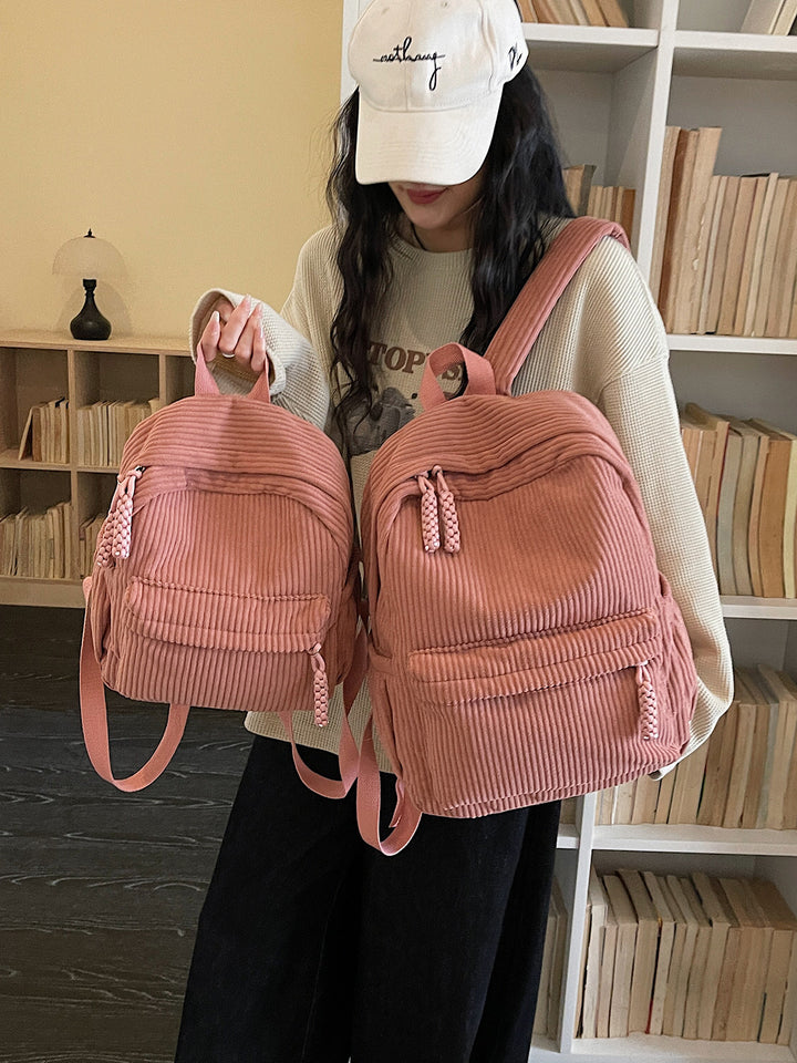 Corduroy Multi-Pocket Backpack Bowlift
