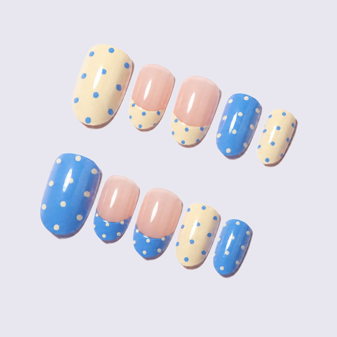 Fun Polka Dot Press-On Nail Set Bowlift