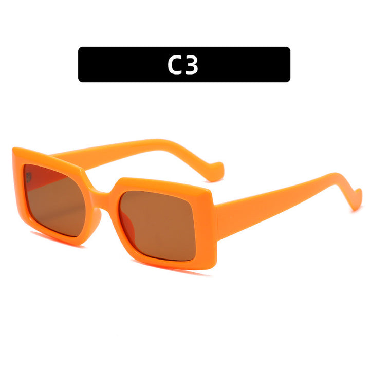 Modern Angular Square Frame Sunglasses