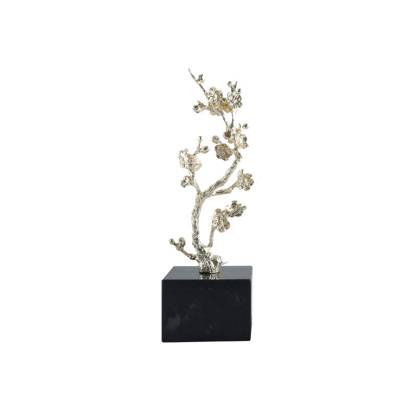 Artistic Silver Blossom Tree Sculpture