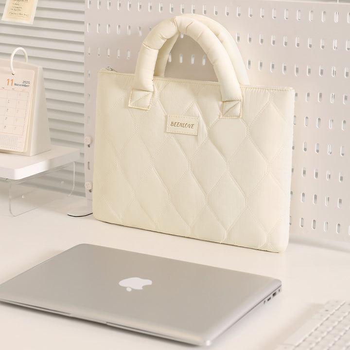 Quilted Laptop Briefcase Bowlift