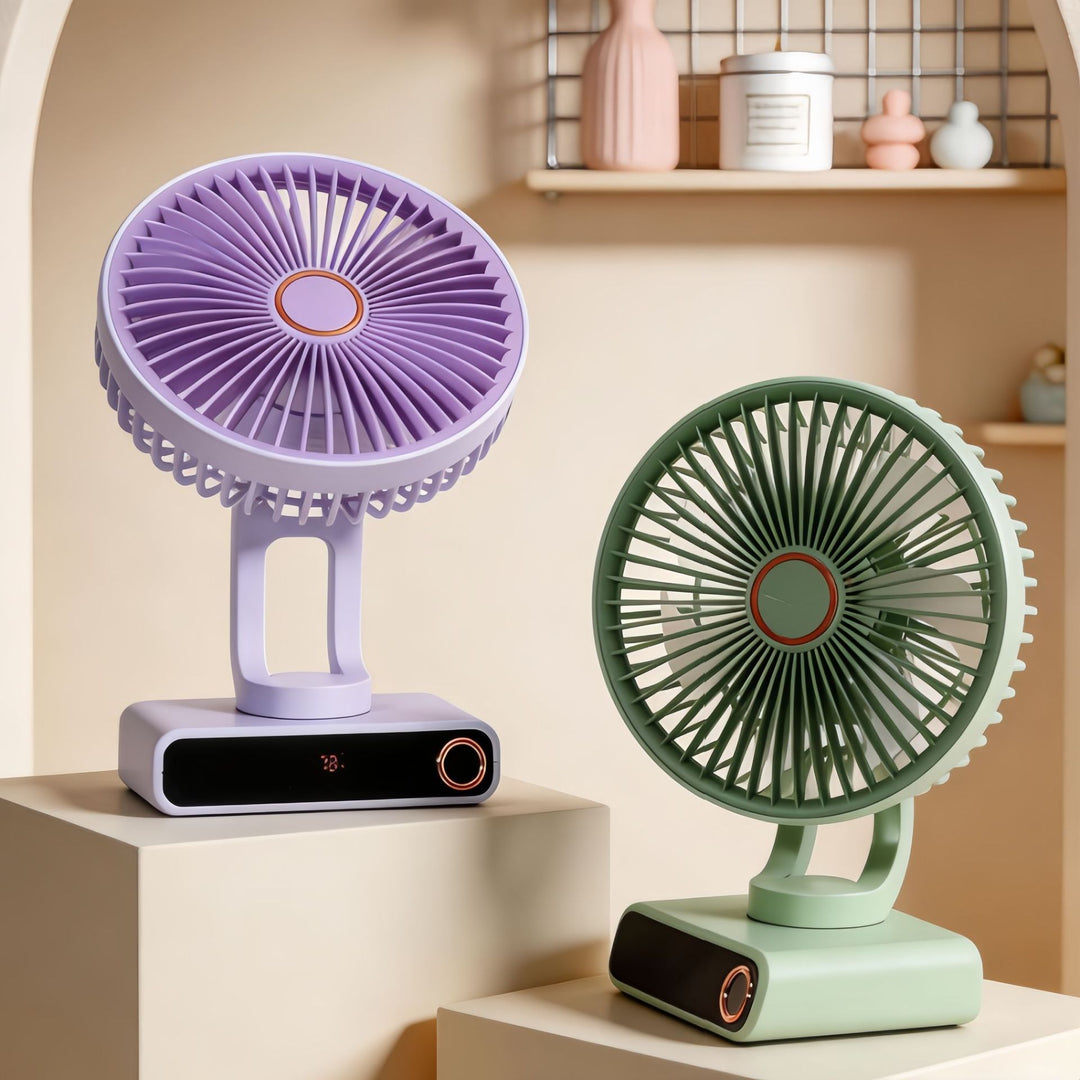 Ladies Portable Table Fan in Modern and Compact Design Bowlift