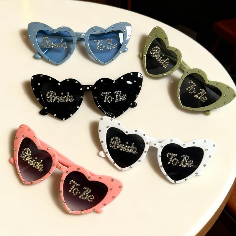 Heart-Shaped Bridal Party Sunglasses Bowlift