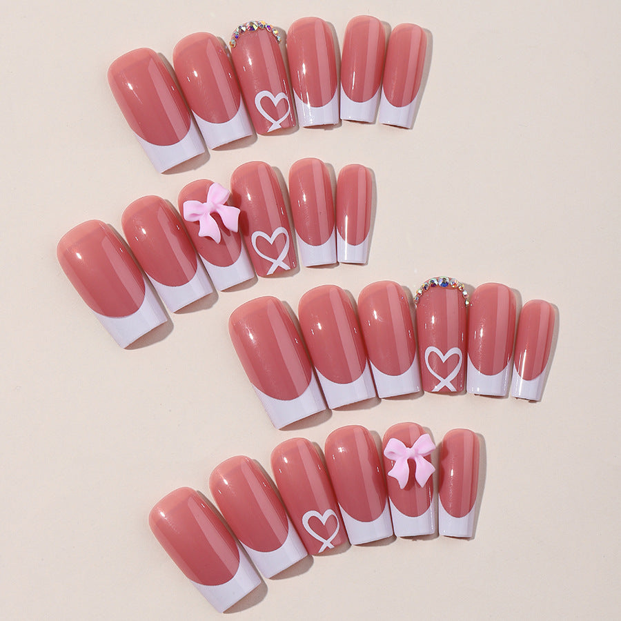 Premium French Tip Press-On Nails Bowlift