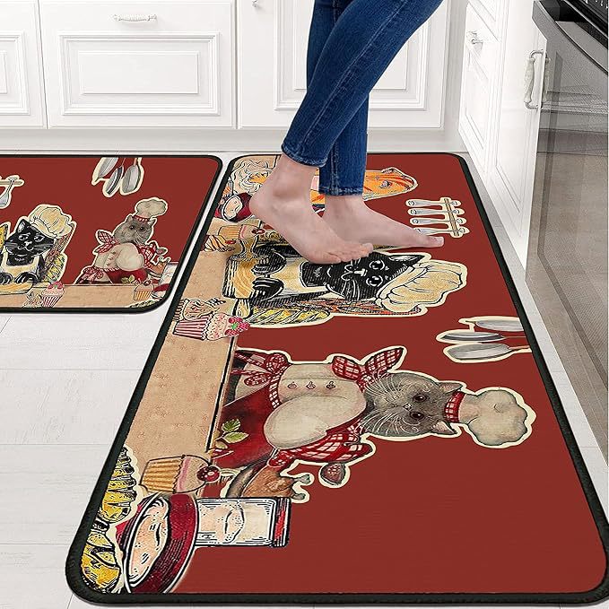 Playful Chef-Themed Kitchen Mat