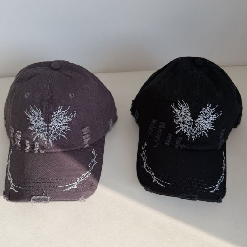 Women's Distressed Graphic Snapback Cap Bowlift