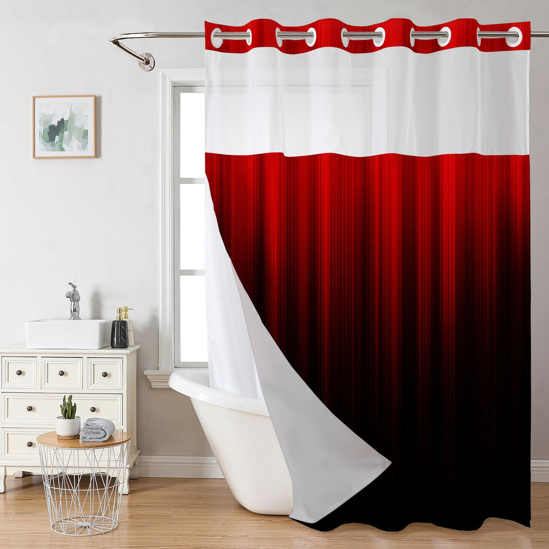 Modern Gradient Shower Curtain Bowlift