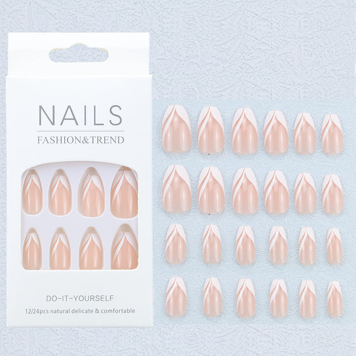 Artistic Graphic Press-On Nail Set Bowlift