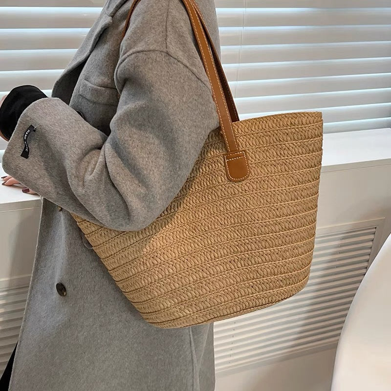 Handcrafted Beach Bag Made of Natural Material with Sturdy Handles Bowlift