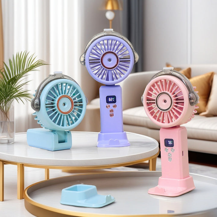 Women Portable Water Sprayer Fan with Digital Control Bowlift