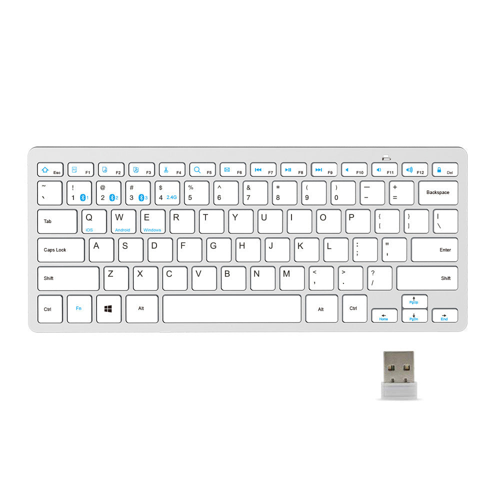 Compact Bluetooth keyboard with multi-system support Bowlift