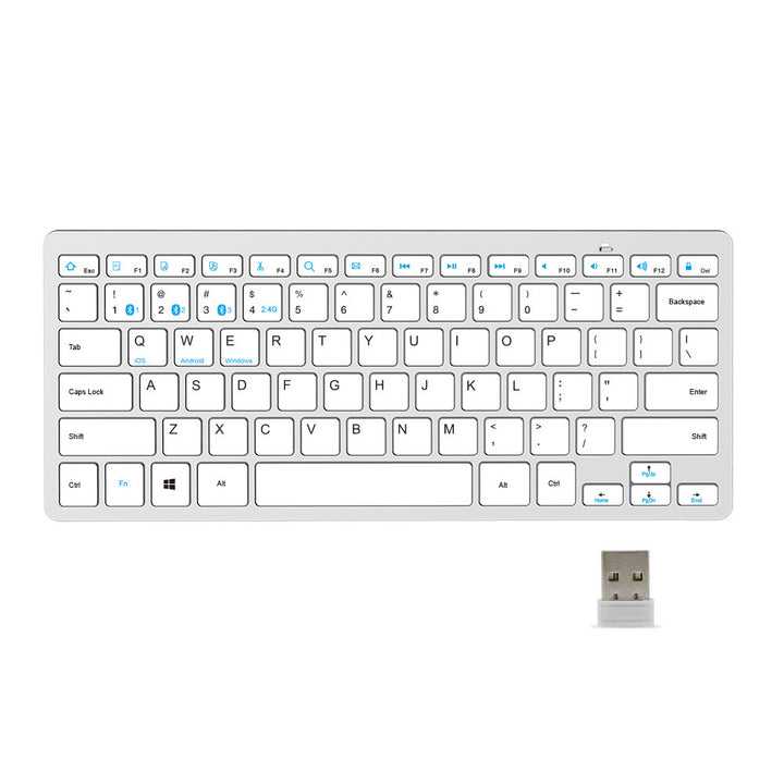 Compact Bluetooth keyboard with multi-system support Bowlift