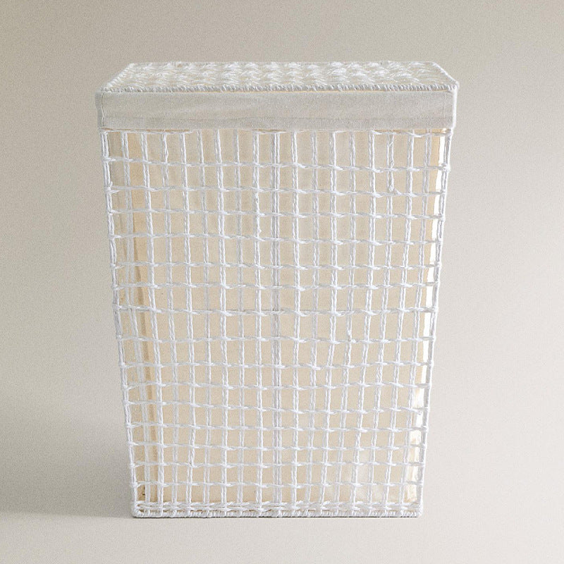 Modern laundry basket with embroidered pattern Bowlift