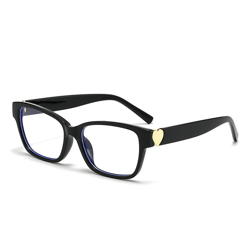 Women's fashionable square sunglasses with heart accents Bowlift