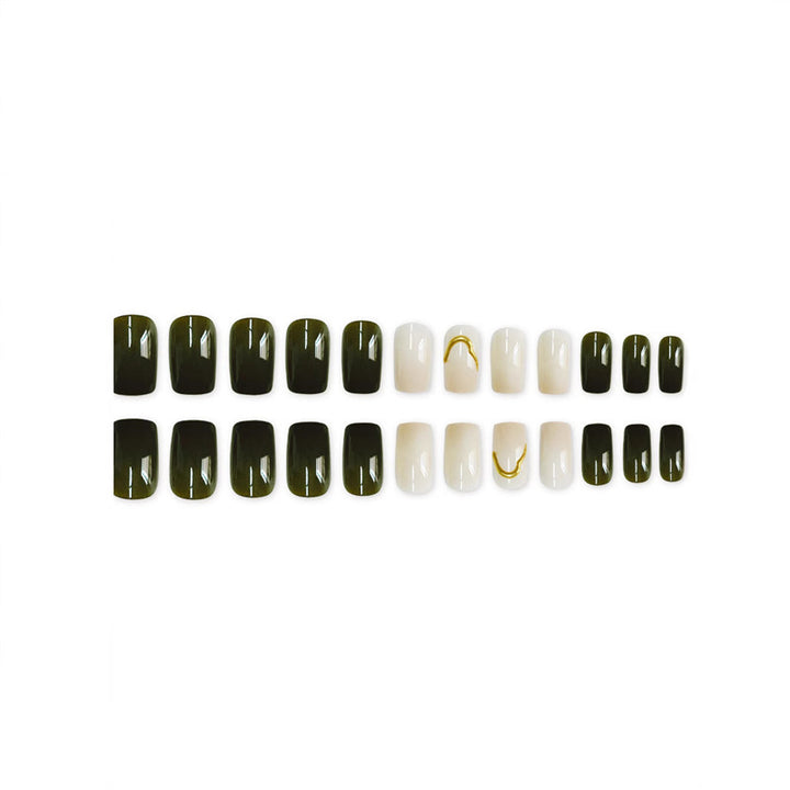 Elegant Press-On Nail Enhancements with Unique Design Bowlift