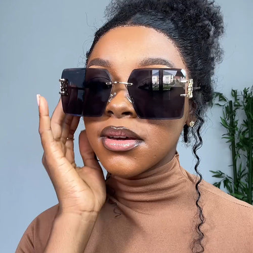 Ladies Designer Sunglasses with striking geometric frame Bowlift