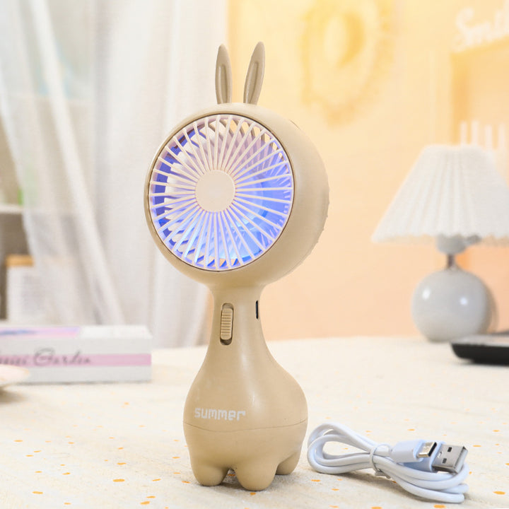 Ladies portable mini hand fan with flexible mounting mechanism Bowlift