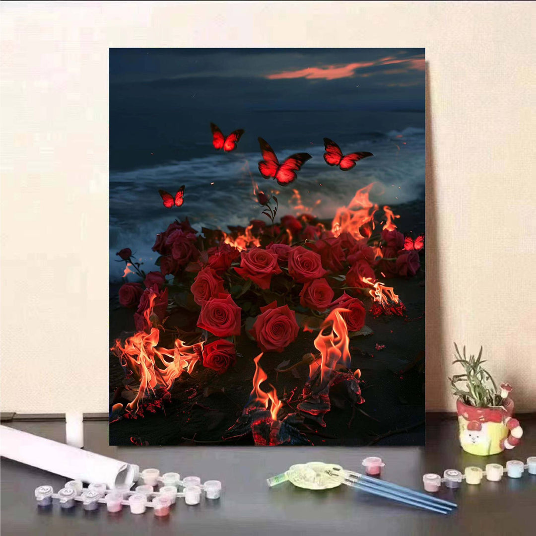 Floral Fantasy Paint by Numbers Wall Art Bowlift