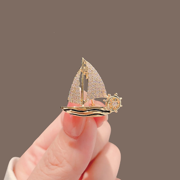 Elegant Sailboat Brooch Bowlift