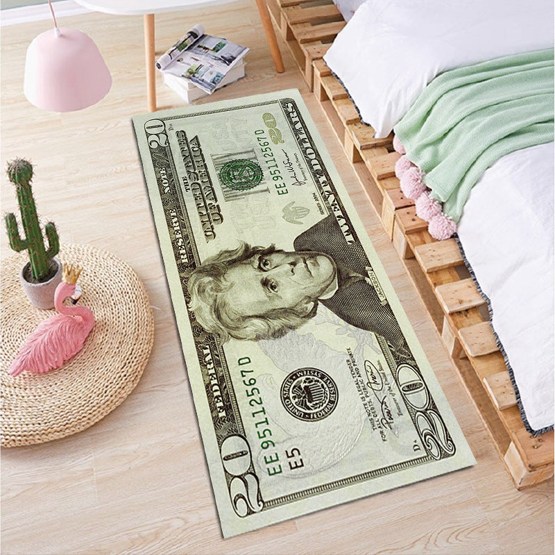 Creative Currency-Themed Area Rug