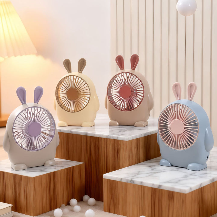 Ladies Portable Mini Hand Fan with Playful Animal Design Bowlift