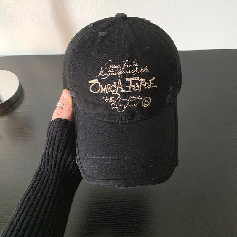 Women's Distressed Graphic Adjustable Baseball Cap Bowlift