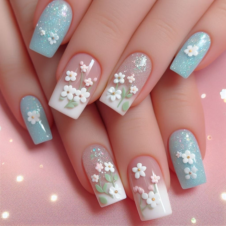 Artistic nail designs with floral accents Bowlift